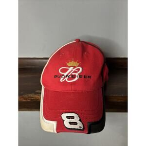 Dale Earnhardt Jr Budweiser Adult Cap Hat OSFM Winners Circle Red